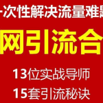 外面收费998全网引流合集，13位实战导师，15套引流秘诀