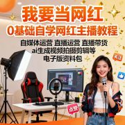 0基础自学主播网红教程，自媒体运营教程电子版视频教程